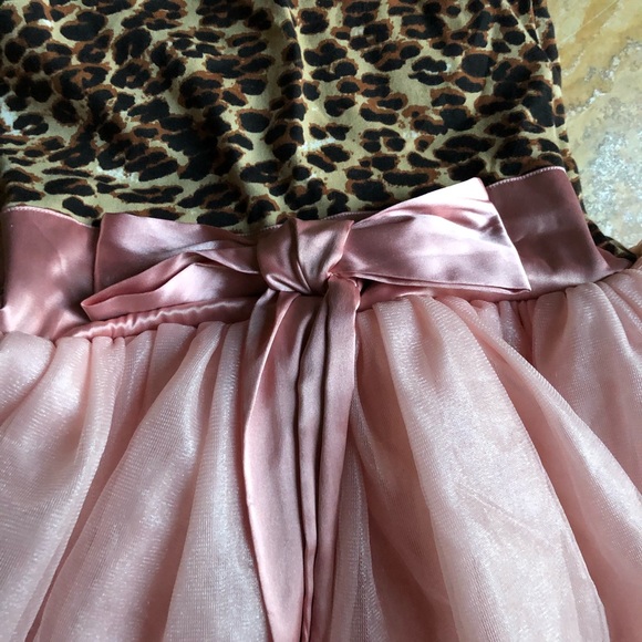 Girls cheetah pink tutu dress - Picture 4 of 7